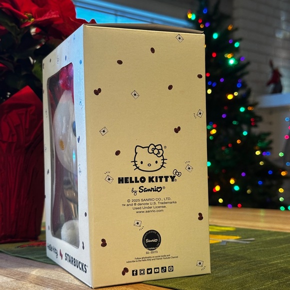 Starbucks Hello Kitty Plush in Festive Green and Red - Picture 2 of 5
